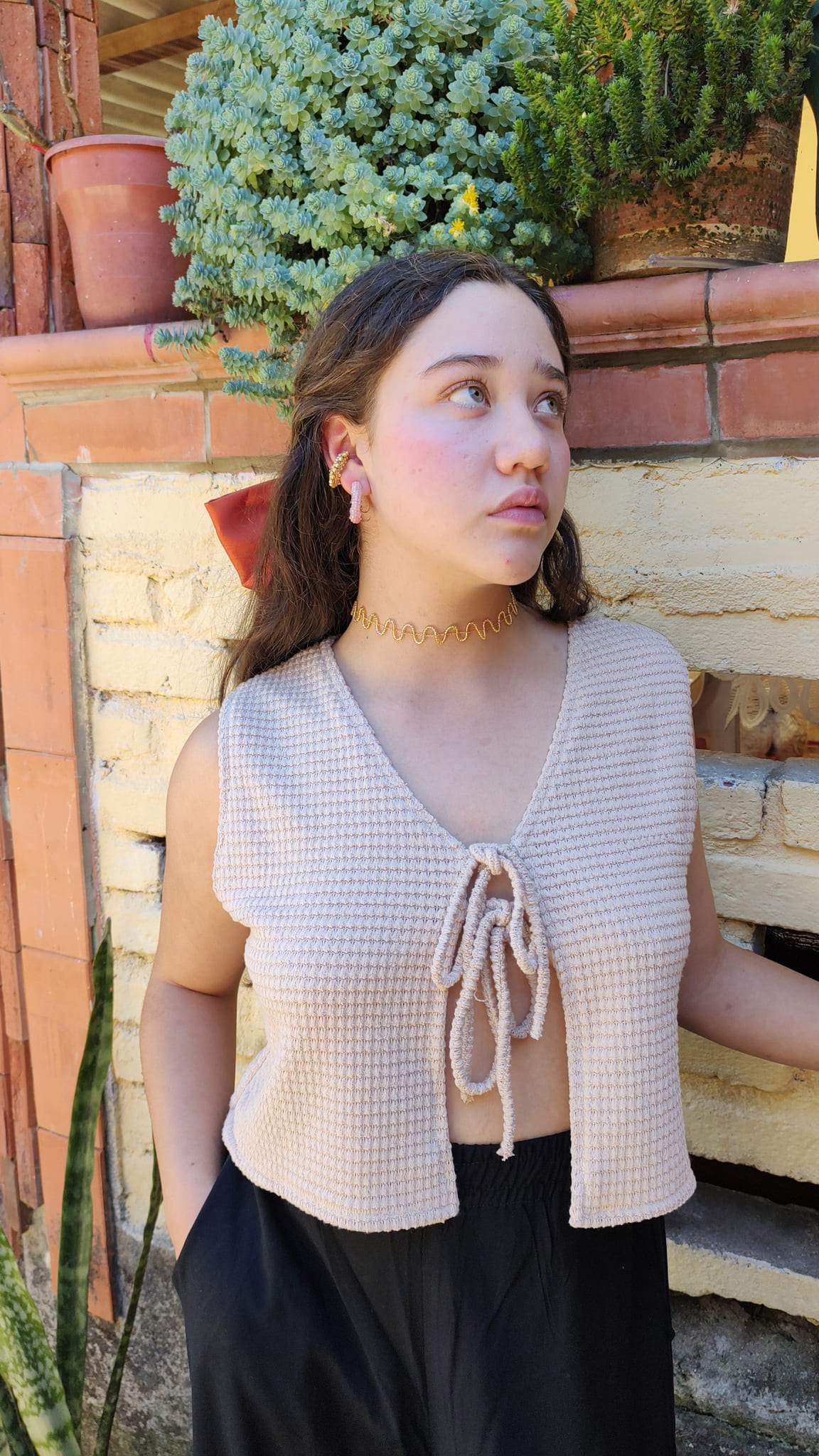 Top amanecer beige