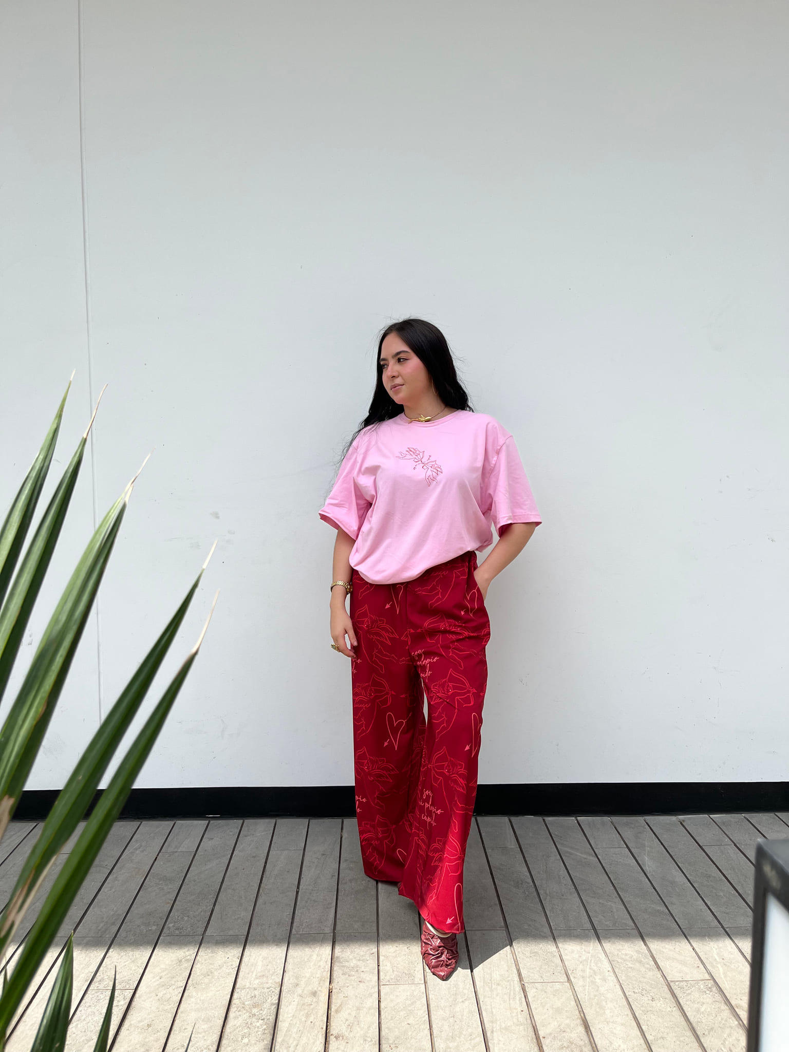 Camiseta cupido rosa